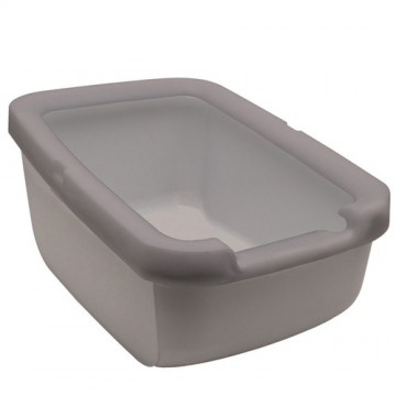 Catit Litter Pan Rimmed With Littershield Grey